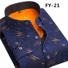 Load image into Gallery viewer, Aoliwen 2020 Fashion Men's Slim Shirts Autumn And Winter Thickening Warm Plaid 24 Colors Male Social Shirt Clothing Size M-5Xl
