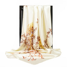 Load image into Gallery viewer, Silk Scarves Women Foulard 90*90cm Square head scarf Ladies Shawl wrap muffler pareo Bandanna female chiffon hijab poncho wool
