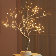 Load image into Gallery viewer, Night Light Home Decoration Bonsai Style Party Cherry Tree Shape LED Light DIY Firework Christmas Gift Plants Switch Copper
