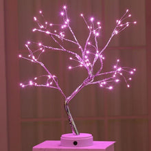 Load image into Gallery viewer, Night Light Home Decoration Bonsai Style Party Cherry Tree Shape LED Light DIY Firework Christmas Gift Plants Switch Copper
